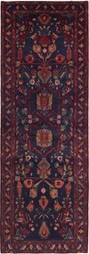 Hamedan Tappeto 120 x 340 Blu (Iran) Annodato A Mano
