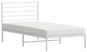 Giroletto con testiera metallo bianco 90x190 cm