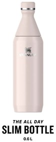 Bottiglia termica rosa chiaro in acciaio inox 600 ml All Day Slim Bottle Rose Quartz – Stanley