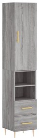 Credenza grigio sonoma 34,5x34x180 cm in legno multistrato