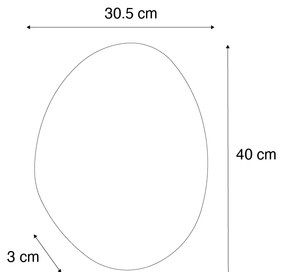 Specchio da bagno di design 40 cm con LED IP44 - Biba
