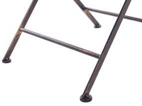 Tavolino bistro in metallo 70 x 70 cm nero BORMIO Beliani