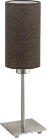 Eglo - Lampada da tavolo LED TUNJA 1xE27/60W/230V 26,5 cm cromo opaco/marrone