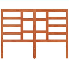 Testiera marrone cera 135 cm in legno massello di pino