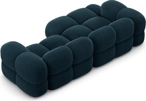 Divano angolare blu scuro (con penisola a sinistra/con chaise lounge) con rivestimento in velluto Loretto – Cosmopolitan Design