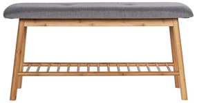 Scarpiera in bambù con panca in colore naturale Bahari - Wenko