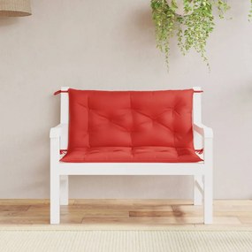 Cuscini Per Panca 2 Pz Rossi 100x50x7cm İn Tessuto Oxford /
