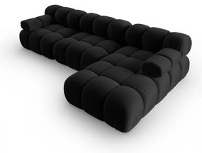 Divano in velluto nero 285 cm Bellis - Micadoni Home