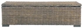 Scatola Portaoggetti 120 cm Grigia Rattan Kubu e Massello Mango