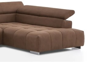 Divano angolare a U TROPEA, lato destro, marrone