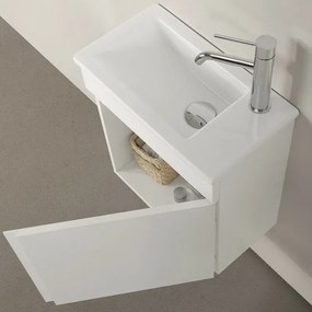 Mobile sospeso salvaspazio 45 cm bianco lucido profondo 25 con specchio Mini