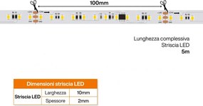 Striscia LED Digitale 24V 12W/m RUNNING Professionale IP20 - 5 metri