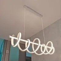 Lampadario moderno pendente bianco stilizzato 60W barra luce doppio LED sospensione tavolo cucina ristorante 230V - 4000K