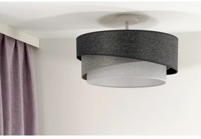 Duolla - Lampadario a plafone KOBO 1xE27/15W/230V diametro 45 cm grigio/bianco