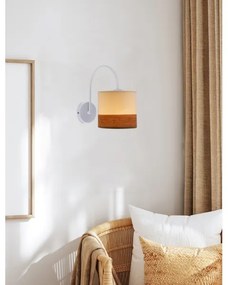 Applique BIANCO 1xE27/40W/230V bianco/marrone