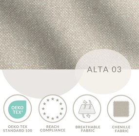 Letto matrimoniale imbottito beige con spazio contenitivo e rete 200x200 cm Lounge L - Maison de Rêve