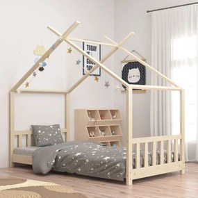 Giroletto Per Bambini İn Legno Massello Di Pino 70x140 Cm /