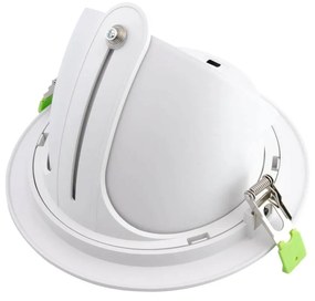 Faro LED da Incasso 44W Orientabile Rotondo Foro Ø210mm Bianco - Philips Certadrive 140lm/W Colore Bianco Naturale 4.000K