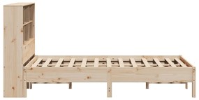 Letto libreria senza materasso 140x200 cm in legno di pino