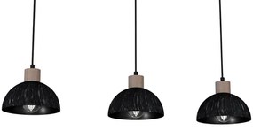 Lampadario su filo  ERIK 3xE27/60W/230V marrone/nero