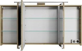 Specchio Contenitore Con Illuminazione Cassca PELIPAL legno caldo L 140 x H 70 x P 17 cm