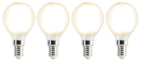 Set di 4 lampadine LED E14 P45 opale 3.5W 360lm 2700K