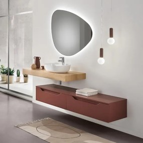 Cassetto da bagno sospeso 100 cm Ruggine Opaco - GIGLIO
