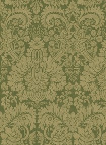 GP & J Baker Carta da parati Queen's Damask - Royal Green