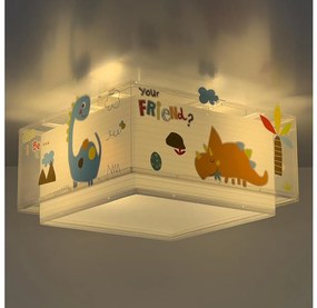 Dalber 73456 - Plafoniera per bambini DINOS 2xE27/60W/230V