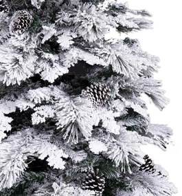 Albero di Natale Bianco Verde PVC Metallo Polietilene 150 cm