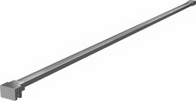Mexen supporto semplice per schermo doccia 6-8 mm, gun metal - 800-01-95