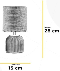 ONLI - Lampada da tavolo SHELLY 1xE27/22W/230V rosa 28 cm