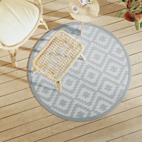 Tappeto Da Esterno Arakıl Grigio Ø120 Cm İn Pp /