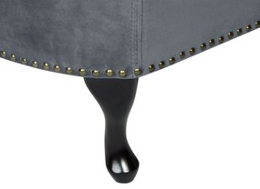 Chaise longue destra in velluto grigio NIMES Beliani