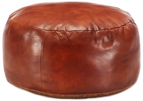 Pouf Tanno 60x30 Cm İn Vera Pelle Di Capra /