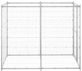 Gabbia per cani da esterno in acciaio zincato 110x220x180 cm