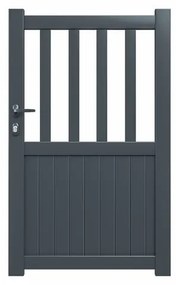 Portoncino GARDENGATE Zorn grigio in alluminio antracite H 140 x L 100 cm