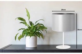 Duolla - Lampada da tavolo CANNES 1xE14/15W/230V diametro 20 cm argento/bianco