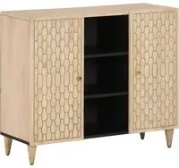 Credenza 90x33x75 cm in Legno Massello di Mango 358276