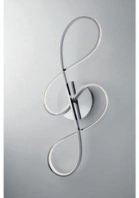 Plafoniera LED moderno VIOLINO, argento 76x33 cm, luce naturale