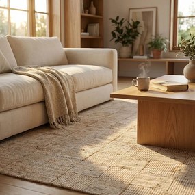 SALAMANCA - tappeto in lana avorio con decoro