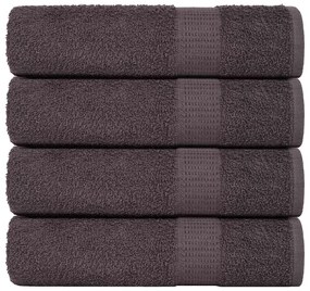 Asciugamani Doccia 4 Pz Antracite 70x140cm 360 G/m² 100% Cotone /