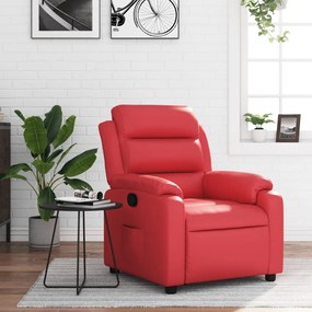 Poltrona Reclinabile Rossa İn Similpelle /