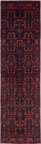 Hamedan Tappeto 420x110 Blu (Iran) Annodato A Mano