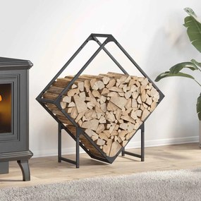 Rastrelliera Per Legna Da Ardere Antracite 80x25x80 Cm /