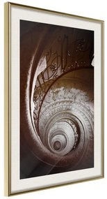 Poster  Winding Staircase  Cornice Quadri Cornice d'oro con passe-partout, Larghezza x Altezza Home decor 20x30