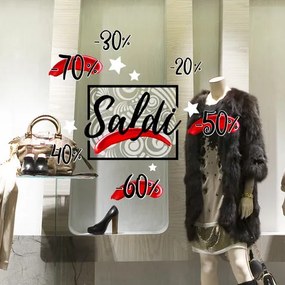 Saldi rossetto | Vetrofania