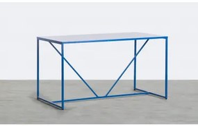 Tavolo da pranzo in acciaio laminato (78x140 cm) Ibiza Blu Sapphire - The Masie