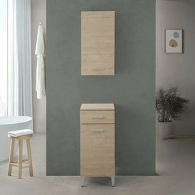 Pensile bagno sospeso 35 cm rovere dolomite con ripiano regolabile Desya