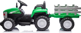 Trattore Elettrico per Bambini 12V con Rimorchio Verde...
